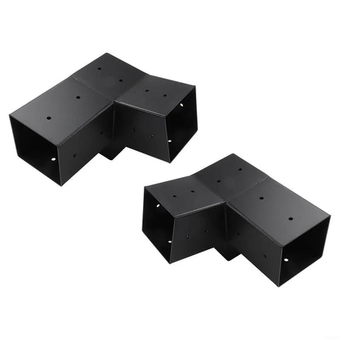 Slanted Roof Pergola Brackets Wall Mount With Steel Hardware For 4x4 Wood Posts 3 Way And Unidirectional Design Beefy And Weather Resistant