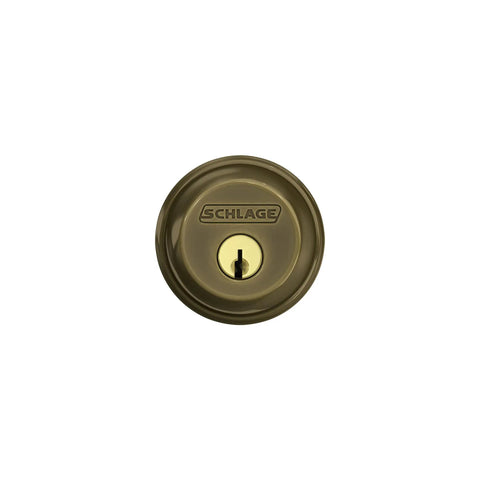 Keyed Deadbolt Lock For Entry Door, Single Cylinder, Antique Brass Finish, Residential Grade Security, Built Tough For Your Home