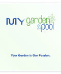 My Garden Pool logo with the tagline 'Your Garden is Our Passion' on a white background