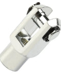 Two Pack Air Cylinder Rod Clevis End Y Connector 52mm Length M10x1.25 Female Thread Iron Heavy Duty Joint For Pneumatic Cylinders Linkage Easy Install And Durable Performance, silver iron clevis end