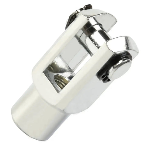 Two Pack Air Cylinder Rod Clevis End Y Connector 52mm Length M10x1.25 Female Thread Iron Heavy Duty Joint For Pneumatic Cylinders Linkage Easy Install And Durable Performance, silver iron clevis end