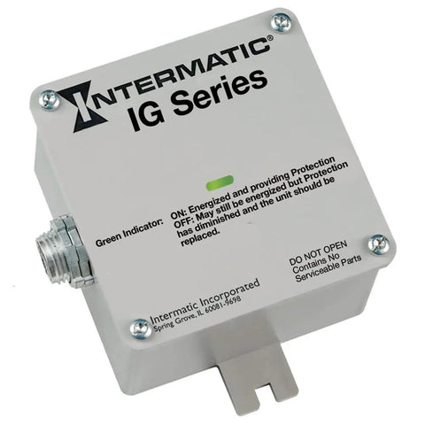 Advanced Outdoor Surge Protector With TPMOV Technology And Three Mode Protection Rainproof with green status LED visible.