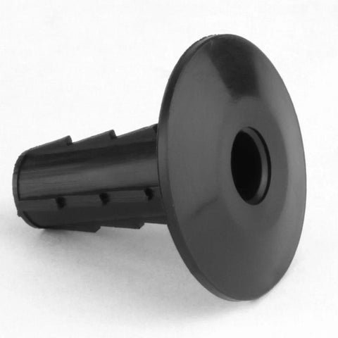 Skywalker single feed-through cable bushing, black plastic.