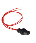 Black 12V Waterproof Push Button On Off Switch With Quick Connector for LED lighting, shown with red wires for DC applications.