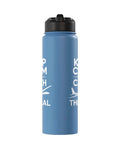 Hydration Gear Insulated Stainless Steel Water Bottle for Sailplane Pilots and Glider Club Members, light blue color