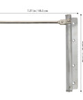 Automatic Door Closer Stainless Steel With Spring Buffer Adjustable Tension, 7.27 x 6.88 inches, Easy Install Silver Finish