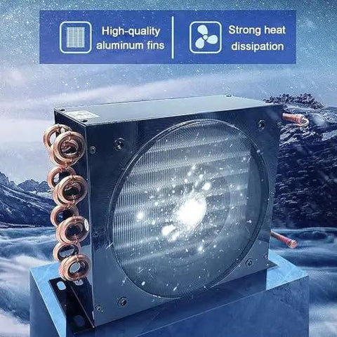 Compact Countertop Ice Maker That Chills Drinks Fast with aluminum fins for strong heat dissipation, ideal for efficient cooling.