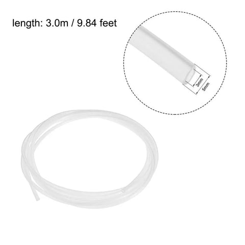 Coiled PA6 Nylon Tube Hose 3mm ID 5mm OD Pneumatic Air Brake Tubing 9.8 Ft 3 Meter Translucent Flexible Fluid Transfer Hose