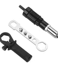 Pro Grade Rivet Gun Adapter Kit For Cordless Drills With Alloy Steel Head And Comfortable Grip Four Rivet Heads Pop Riveting Nut Tool