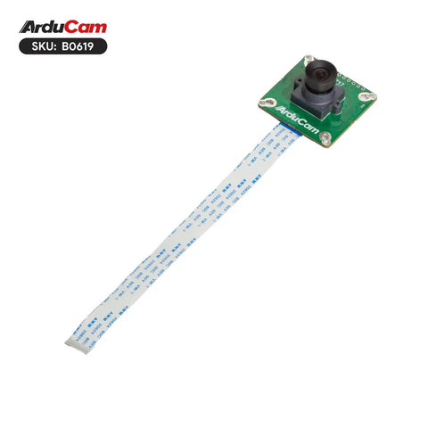 Global Shutter Raspberry Pi Camera Module With 1.58MP IMX296 Sensor, 1440x1080 At 60FPS, 96 Degree M12 Lens on white background