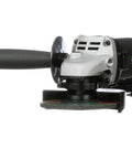 Four And A Half Inch Angle Grinder With Five Grinding Wheels And Hard Case, 6.2 Amp Motor close-up showing spindle lock and handle