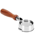 58mm Bottomless Portafilter For Breville Dual Boiler Machines Straight Up 304 Stainless Steel Filter Basket with wood handle