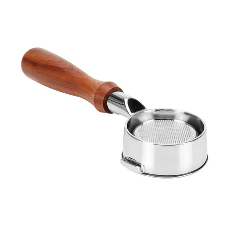 58mm Bottomless Portafilter For Breville Dual Boiler Machines Straight Up 304 Stainless Steel Filter Basket with wood handle