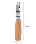 Tough As Nails Pro Grade High Carbon Steel Wood Carving Chisels And Ultra Sharp Precision Gouges with wooden handle and curved blade.
