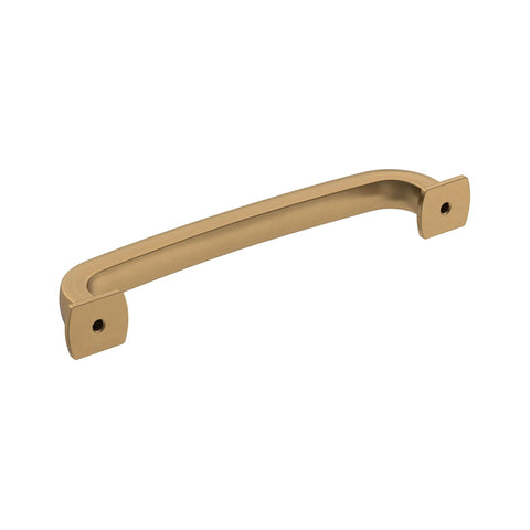 Champagne Bronze Surpass Cabinet Pull Five And One Sixteenth Inch Center To Center, Transitional Drawer Pull for cabinets, side view