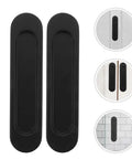 4 Pack Recessed Door Pulls With Strong Adhesive For Sliding Closet Doors And Panel Doors, showcased with elegant flush handle design.