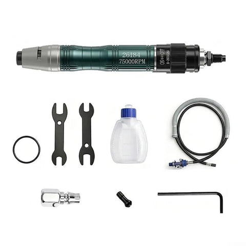 Heavy Hitter Pneumatic Die Grinder Kit with Air Polisher, tools and accessories, 75000 RPM engraver, metal housing for detailing.