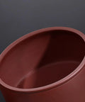 Close view of Heavy Hitter Ceramic Rice Jar Round With No Sweat Seal, showcasing the interior and smooth finish.