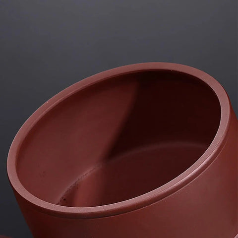 Close view of Heavy Hitter Ceramic Rice Jar Round With No Sweat Seal, showcasing the interior and smooth finish.