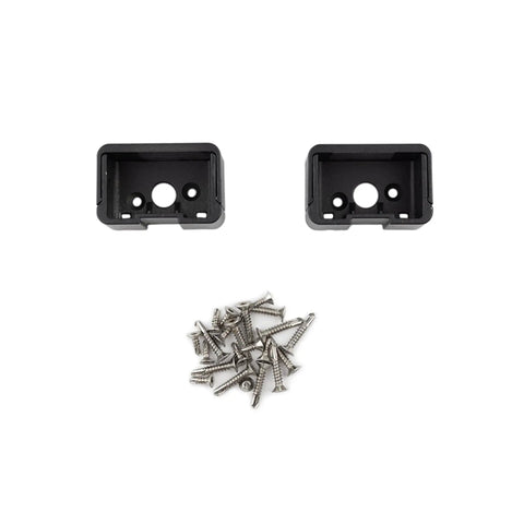 Textured Black Aluminum Cable Rail Horizontal Bracket Kit Two Piece Two Pack For Contemporary Railing System Quick Install Easy Post Connection Works With Aluminum Posts