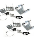 Two Pack Front Right Passenger Side Door Hinges Chrome Finish Auto Replacement Kit For Front Doors Includes Two Hinges