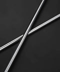Two Pack Eight By 650mm Steel Linear Motion Rod Shaft For 3D Printers And DIY Projects displayed on a black background