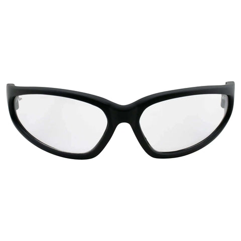 Front view of Hercules Safety Glasses With Shatterproof Lenses ANSI Z87 For Work Shooting Riding And Everyday Use Built Tough As Nails Nylon Frame