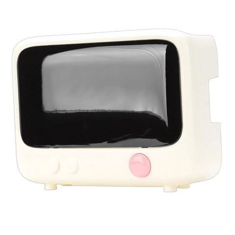 Sleek Router Storage Box With Advanced Cable Management System And Tech Gear Organizer in milk white, compact size, crescent shape.