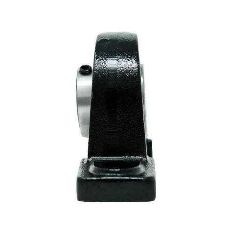 Side view of Pillow Block Bearing Set Compatible With Grasshopper Lawn Equipment Replacement For 122043 122044, heavy duty housing