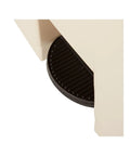 Close-up of the heavy-duty pedal on the Fire Safe Step-On Receptacle, 18-Gallon Rectangular Beige Trash Can