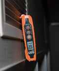 IR07 Dual Infrared And Probe Pocket Size LCD Digital Thermometer with 8 to 1 distance-to-spot attached to metallic surface