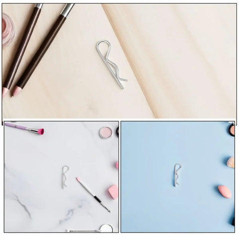 Sturdy 8 Pack R Shape Hitch Pins Made From Industrial Stainless Steel For Secure Mechanical Assembly and Fastening Lock Applications That Are Easy To Install And Super Durable For Any Heavy Duty Task on a wooden and marble background.