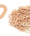 Dent Puller Ring Kit 100 Pcs Pro Grade Heavy Duty Copper Ring Repair Tool for Panel Welder and Spot Welding Machines Auto Body Dent Repair Consumables Perfect for Pros and DIYers showing pile of copper rings.
