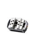 Boss Level Heavy Duty Five Axis Self Centering Vise With Knockout Clamping Grip Pro Shop Machining Fixture For Workbench and Precision DIY Builder Projects, showing detailed jaw configuration.