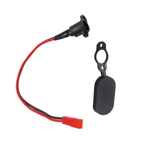 Electric Scooter Charging Port Cover With Silicone Sleeve And Connector Wire Durable Rainproof Protector Easy To Use Replacement Accessory