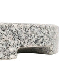 Close-up of Granite Round Parasol Base, 44.1 Lb Umbrella Stand For Garden Patio Beach with sand-weighted design