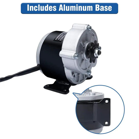 24V DC 350W Gear Motor With Permanent Magnet High Torque Low RPM For Wheelchairs Go Karts And Electric Vehicles Model MY1016Z3