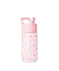 Keep Things Chill In Backpacks With This Kid Approved Confetti Insulated Water Bottle Packed With A Leak Proof Straw Lid And Double Wall Stainless Steel Build For Little Ones 14 Oz, pink with sprinkles design.
