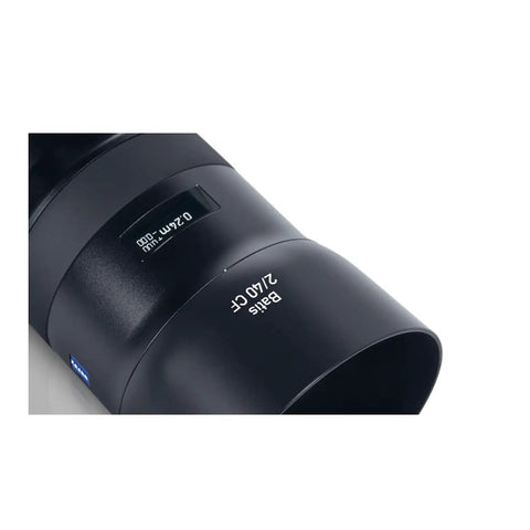 Batis 40mm F2.0 lens for Sony E mount full frame mirrorless cameras, black, showing compact and weatherproof metal build