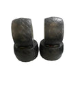 105Mm Off Road Transparent Red Core High Elastic PU Wheels for Longboard and Electric Skateboard, side-by-side view.