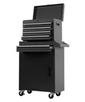 No Bull Heavy Duty Tool Organizer Chest With Boss Level Five Drawer Capacity and Detachable Top Bin plus Dual Storage Lower Compartment