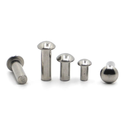 Pro Level 304 Stainless Steel Solid Round Head Rivets M2 50 Pack Self Plugging Fasteners Built Tough With No Nonsense Durability And Rust Resistance For Real Automotive Fixes And Weekend Diy Projects