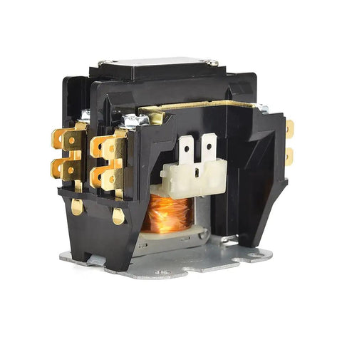 Side view of One Pole Heavy Duty Air Conditioner Contactor 30 Amp 24V Coil For Condenser And Compressor HVAC Definite Purpose Contactor