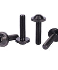 Sick Grade 5 Titanium Bolts M5x20Mm Torx T25 Drive For Bike Moto Upgrades Custom Car Projects Tough As Nails Fasteners High Strength TC4 Steel Alternative Four Pack in black, showcasing details and threading.