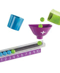 Totally Kid Approved Magnetic Addition Machine And Math Game Making Counting A Real Breeze For Preschoolers Ages 4 Plus Featuring Super Strong Magnets And 26 Sturdy Pieces showing colorful magnetic funnel and drop balls.