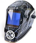 Auto Darkening Welding Helmet With Variable Shade Five To Thirteen And Grind Mode, Lightweight Build, Large View Area, Hydrographic Black Finish
