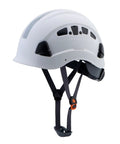 Construction Hard Hat With Six Point Adjustable Suspension ANSI Z89.1 Type I Class C White ABS Safety Helmet