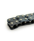 Beefed-Up Heavy-Duty Double-Strand Roller Chain For Machinery Steel Drive Chain 2 Pack T8F 124 Links, close-up view