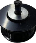Top Shelf Accessory Drive Belt Idler Pulley 197-9642, black heavy duty part featured from above with a central bolt.