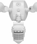 360 Degree Two Head Outdoor Sensor Flood Light Ultra Bright 1000 Watt 120 Volt White Weatherproof Motion Activated Security Light